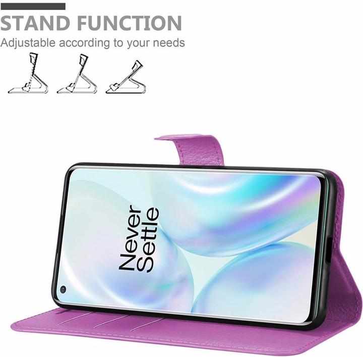 Actual product image Cadorabo Book with stand function cover (Oneplus 8)