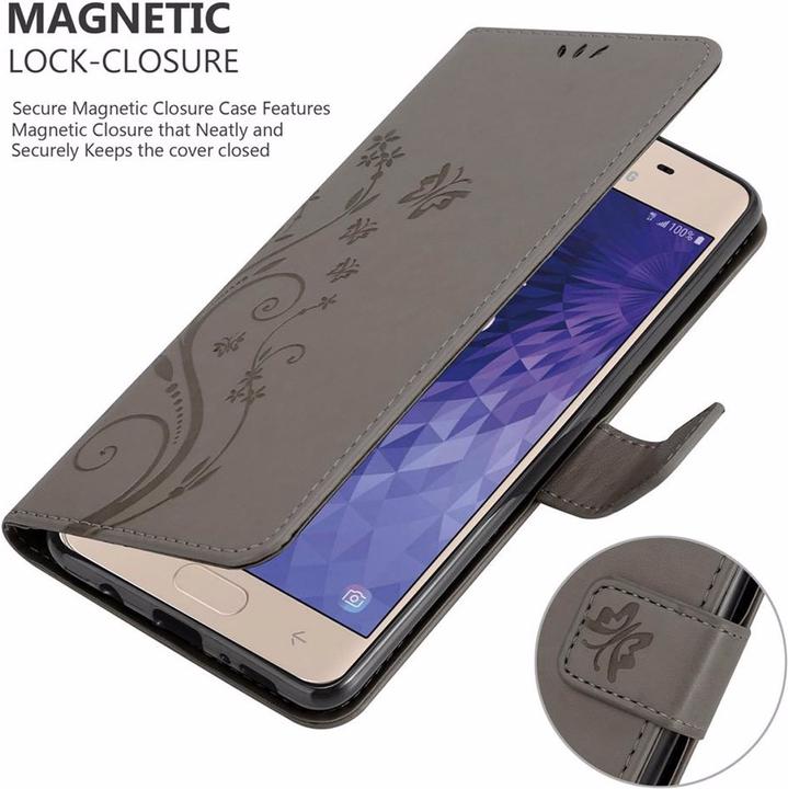 Produktbild Cadorabo Flower Book Cover (Samsung Galaxy J3 (2018))