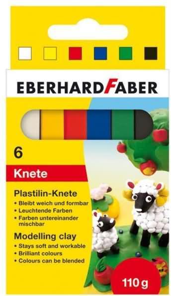Image du produit EberhardFaber Pâte à modeler à la cire Plastiline, étui carton de 6 pièces, assorties étui carton de 6 pièces (6 x)