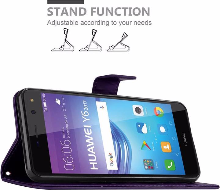 Image du produit Cadorabo Couverture du livre de fleurs (Huawei Y6 (2017), Huawei Y5 (2017))