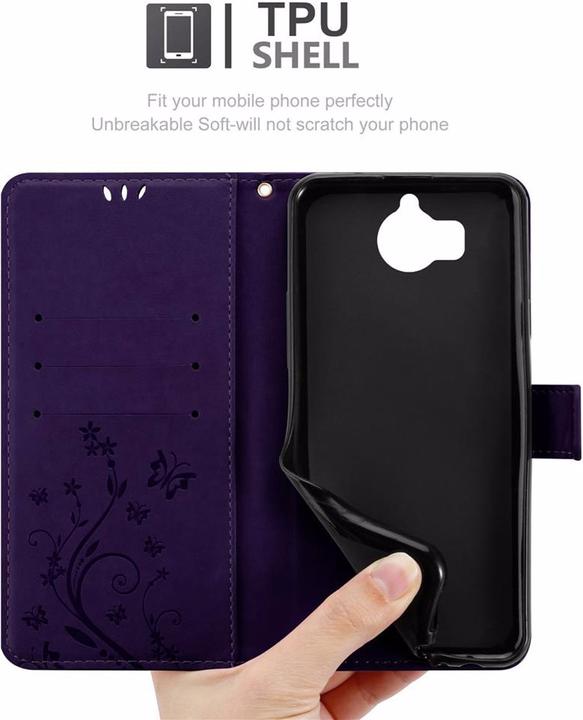 Image du produit Cadorabo Couverture du livre de fleurs (Huawei Y6 (2017), Huawei Y5 (2017))