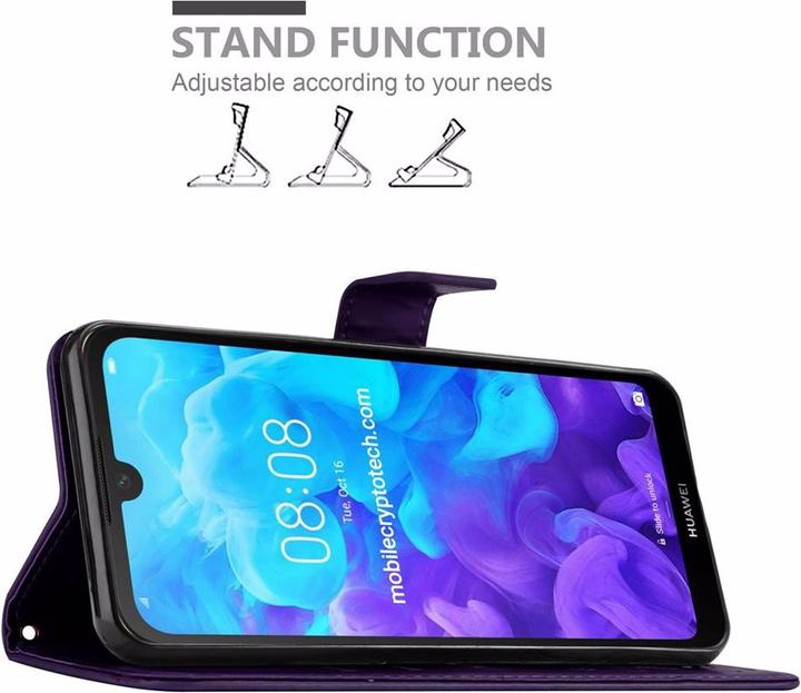 Productafbeelding Cadorabo Bloemen Boekomslag (Huawei Y6 Pro)