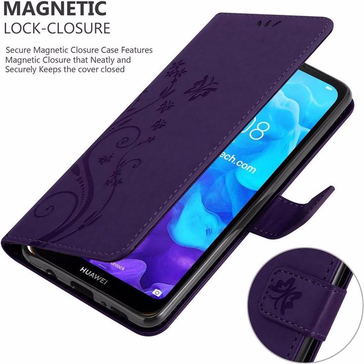 Productafbeelding Cadorabo Bloemen Boekomslag (Huawei Y6 Pro)