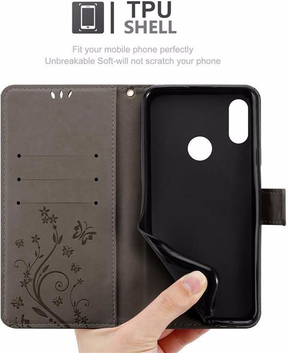 Productafbeelding Cadorabo Bloemen Boekomslag (Huawei Y6 (2019))