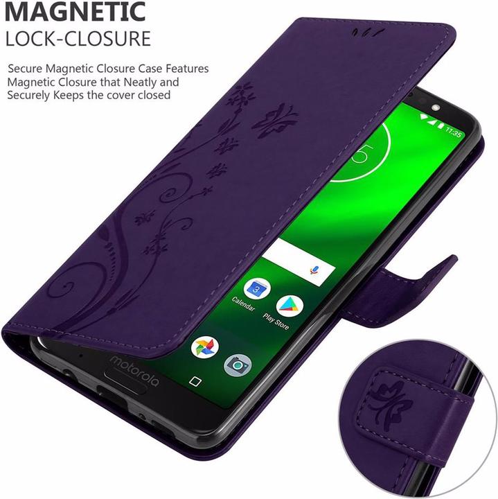 Productafbeelding Cadorabo Bloemen Boekomslag (Motorola Moto G6 Plus)
