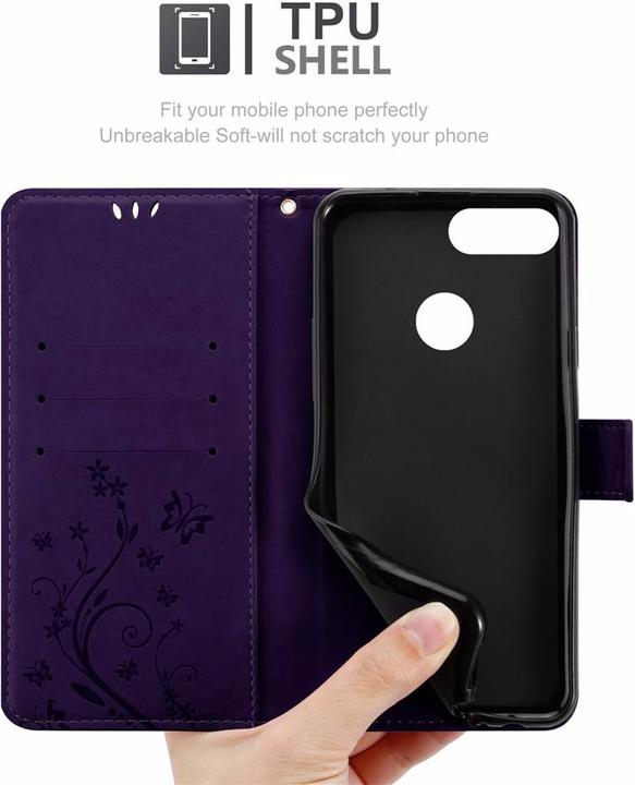 Produktbild Cadorabo Flower Book Cover (Huawei Enjoy 7S)