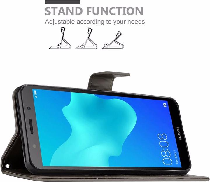 Image du produit Cadorabo Couverture du livre de fleurs (Huawei Y5 (2018), Huawei Y5 Prime 2018)