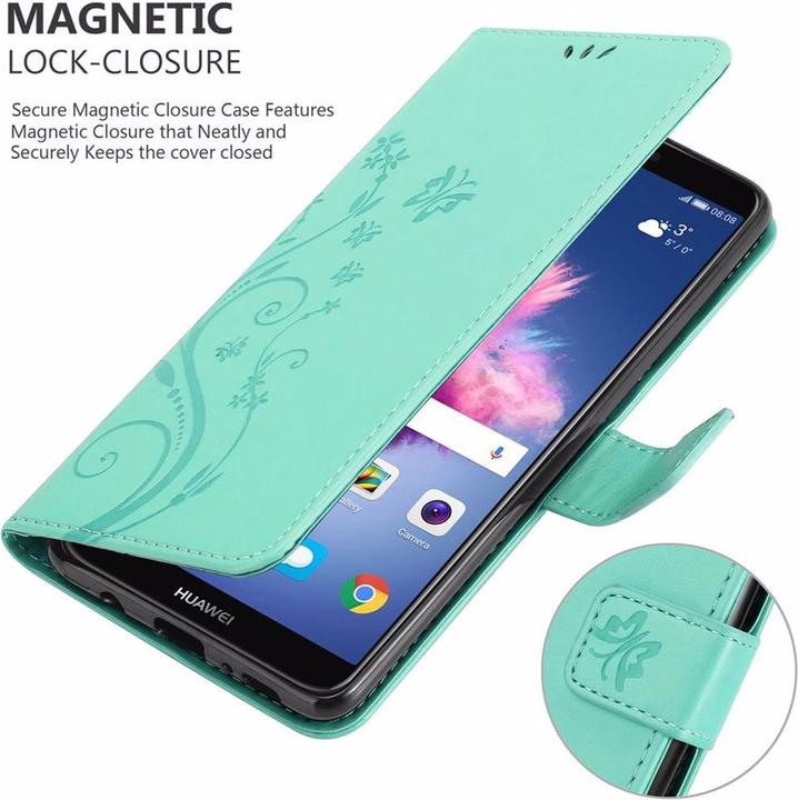 Productafbeelding Cadorabo Bloemen Boekomslag (Huawei Enjoy 7S)