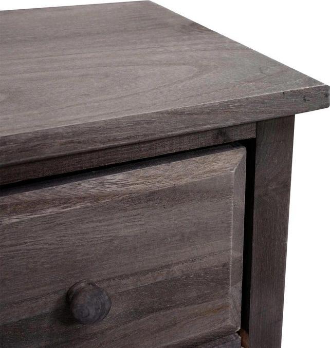 Actual product image Mendler Chest of drawers T18, drawer cabinet, 4 drawers, 74x30x25cm Shabby-Look Vintage - grey-brown (74 x 30 x 25 cm)