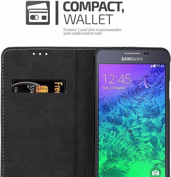 Actual product image Cadorabo Book X Wallet Cover (Samsung Galaxy Alpha)