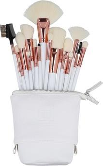 Ilu Basic Set 18 Makeup Brushes with Bag White (Set)