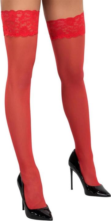 Actual product image Cottelli Collection Halterless Stockings (4)