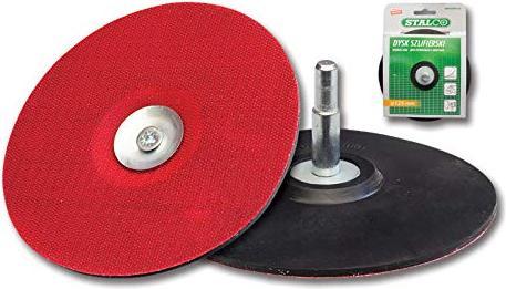 Stalco PIASTRA DI RETTIFICA Ø125mm ALBERO Ø8mm Piastra in velcro per macchina perforatrice NUOVA