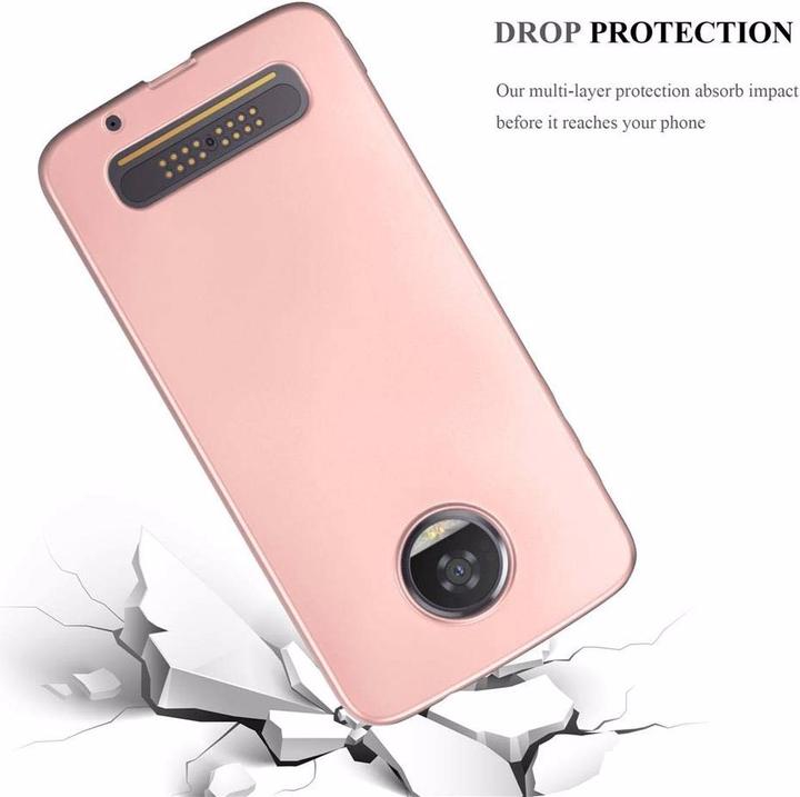 Actual product image Cadorabo TPU Matt Metallic Cover (Motorola Moto Z2)