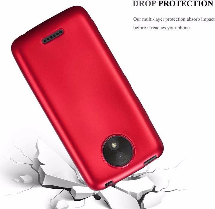 Actual product image Cadorabo TPU Matt Metallic Cover (Motorola Moto C Plus)