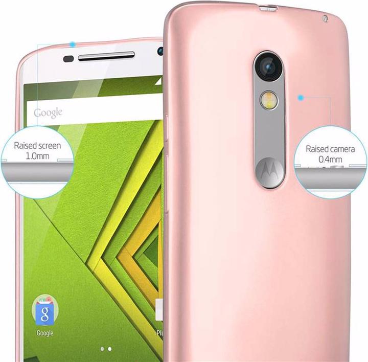 Actual product image Cadorabo TPU Matt Metallic Cover (Motorola Moto X Play)