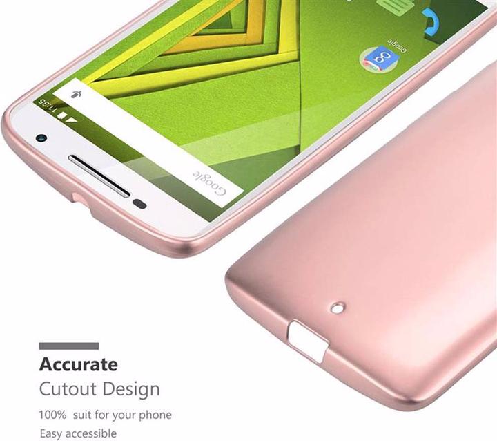 Actual product image Cadorabo TPU Matt Metallic Cover (Motorola Moto X Play)