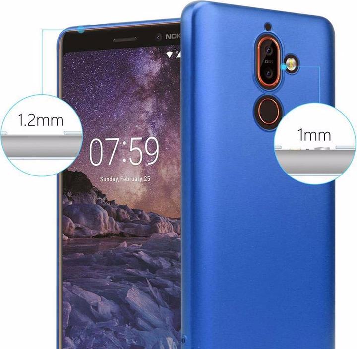 Productafbeelding Cadorabo TPU matte metalen hoes (Nokia 7 Plus)