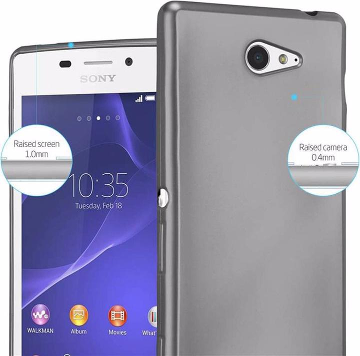 Image du produit Cadorabo Couverture métallique mate TPU (Sony Xperia M2, Sony Xperia M2 Aqua)