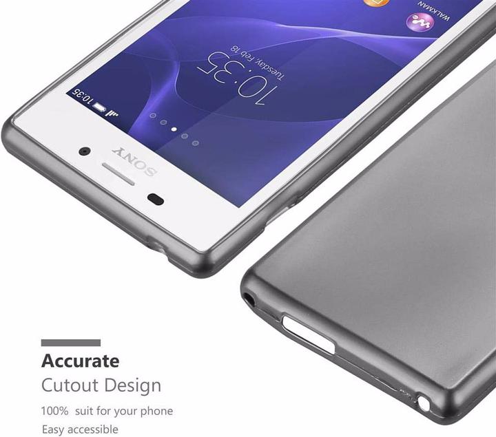 Image du produit Cadorabo Couverture métallique mate TPU (Sony Xperia M2, Sony Xperia M2 Aqua)