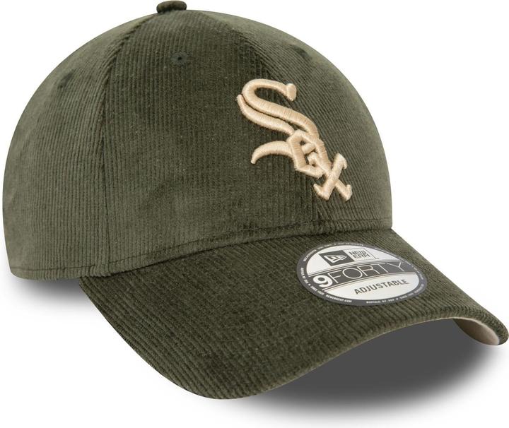 Immagine prodotto New Era 9Forty Cappello Strapback in velluto a coste Chicago White Sox Olive (Taglia unica)