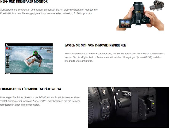 Produktbild Nikon D5200 18-55mm VR II Kit