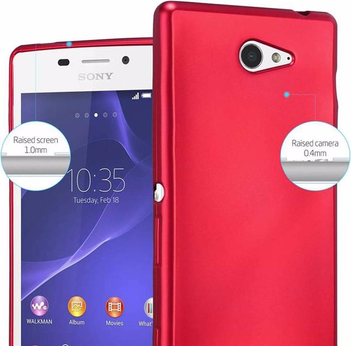 Actual product image Cadorabo TPU Matt Metallic Cover (Sony Xperia M2, Sony Xperia M2 Aqua)