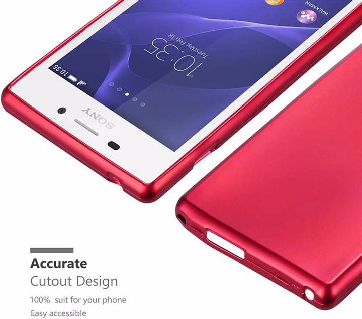 Actual product image Cadorabo TPU Matt Metallic Cover (Sony Xperia M2, Sony Xperia M2 Aqua)