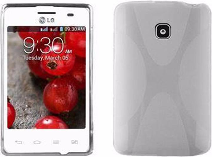 Actual product image Cadorabo TPU X-Line Cover (LG Optimus L3 II)