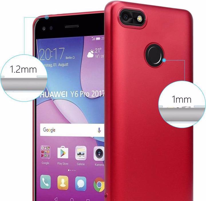 Productafbeelding Cadorabo TPU Matte Metallic hoes (Huawei Y6 Pro (2017))