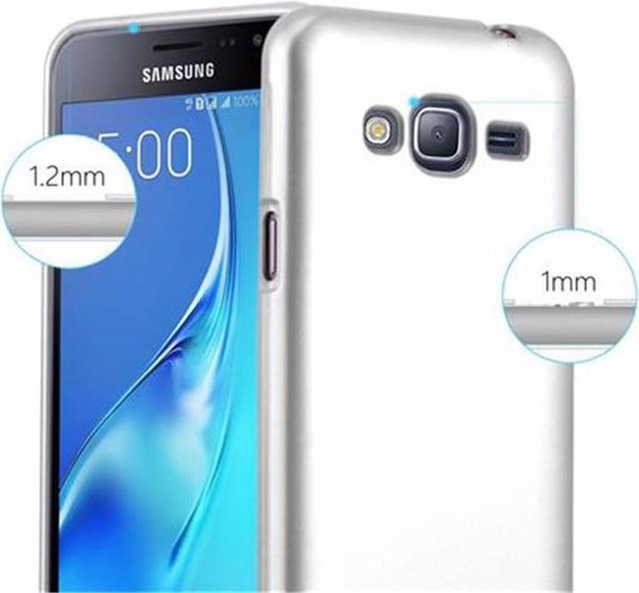Actual product image Cadorabo TPU Matt Metallic Cover (Samsung Galaxy J3 (2016))