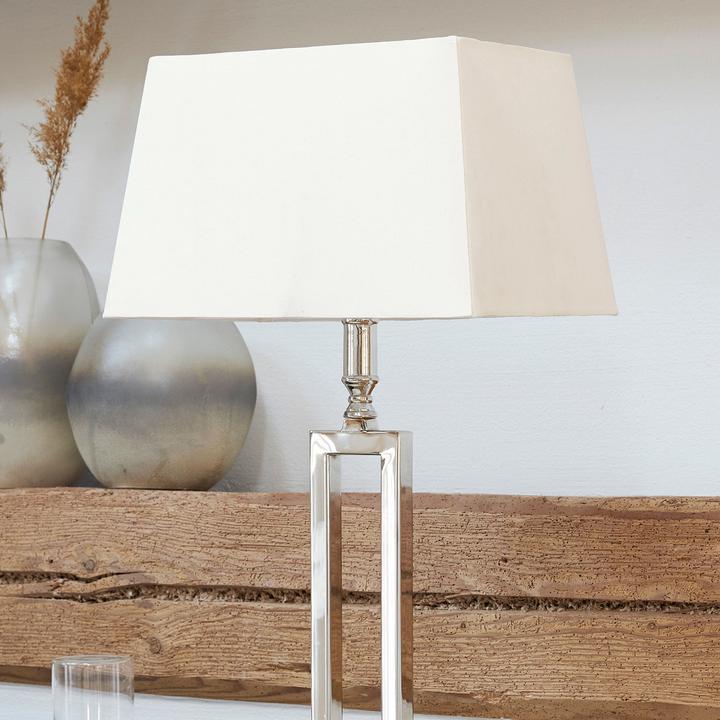 Actual product image Loberon Table Lamp Kinshaa cream/silver (E27)