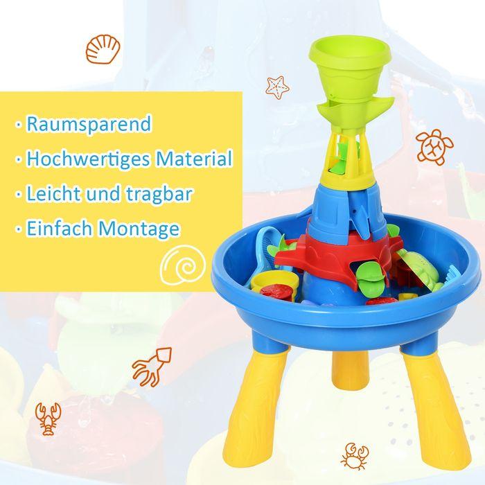 Immagine prodotto Swisshandel24 Tavolo da gioco con sabbia e acqua per bambini Tavolo da gioco per esterni Tavolo da sabbia per