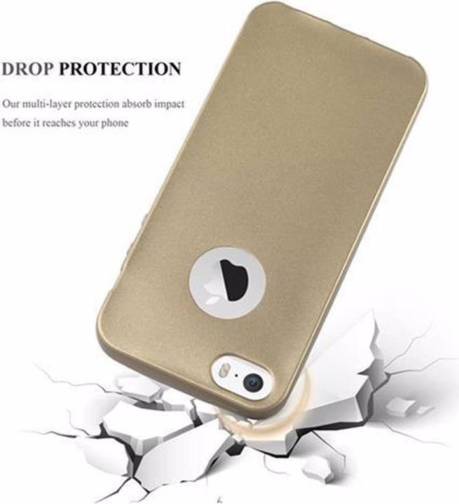 Actual product image Cadorabo TPU Matt Metallic Cover (Apple iPhone 5)