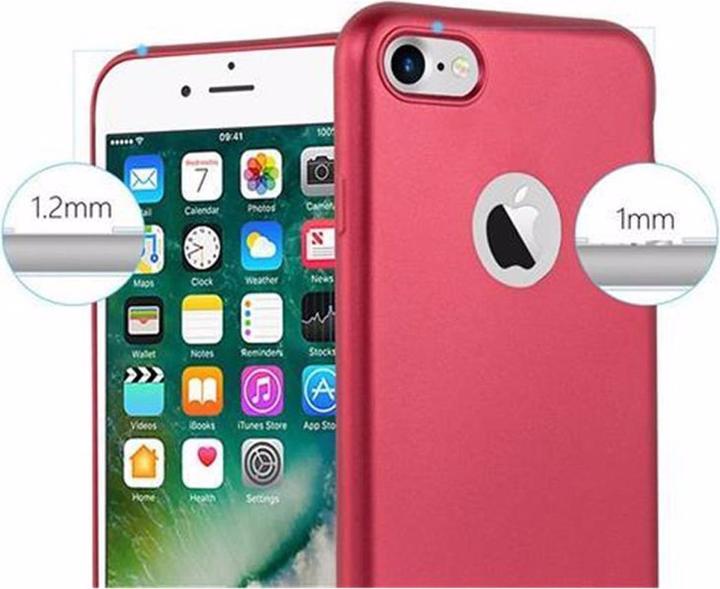 Produktbild Cadorabo TPU Matt Metallic Cover (Apple iPhone SE (2nd Gen), Apple iPhone 7)