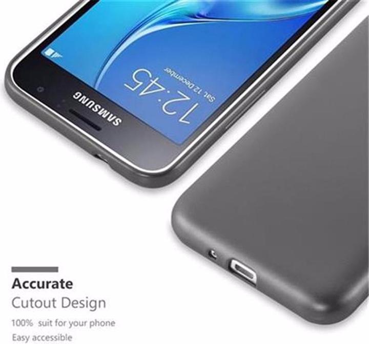 Actual product image Cadorabo TPU Matt Metallic Cover (Samsung Galaxy J1 (2016))