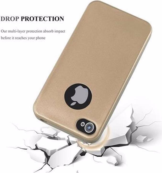 Productafbeelding Cadorabo TPU matte metalen hoes (LG G4s, Apple iPhone 4)