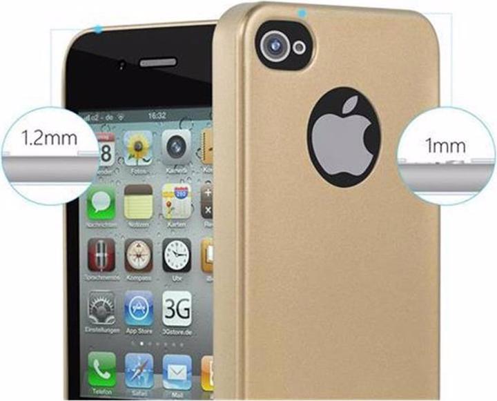 Productafbeelding Cadorabo TPU matte metalen hoes (LG G4s, Apple iPhone 4)