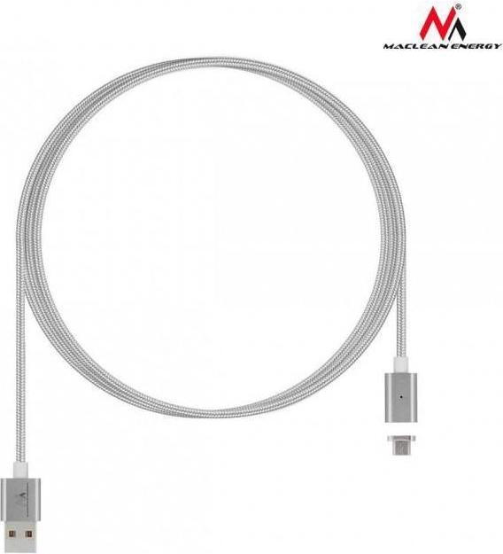 Produktbild Maclean Câble USB vers Lightning ou Micro-USB avec embout magnétique (Argent) (1 m, USB 2.0)