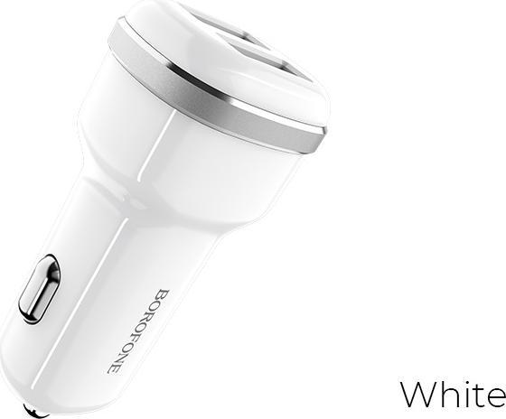 Produktbild Borofone Ladegerät Autoladegerät 2x USB, Weiss
