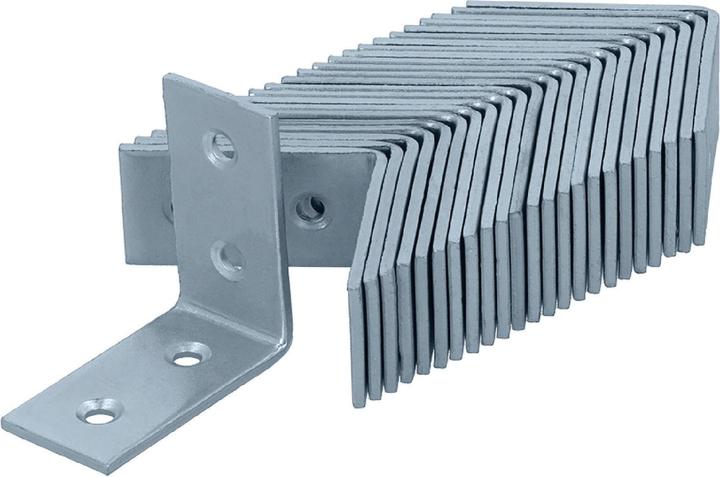 Immagine prodotto Helpmate Lochplattenwinkel 40x40x20, verzinkt, 24 Stück (Angolo della piastra forata, 24 pz.)