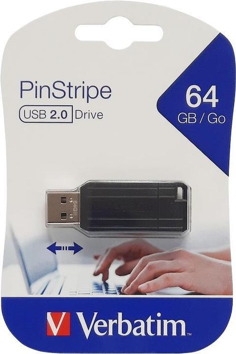 Produktbild Verbatim PinStripe (64 GB, USB-A, USB 2.0)