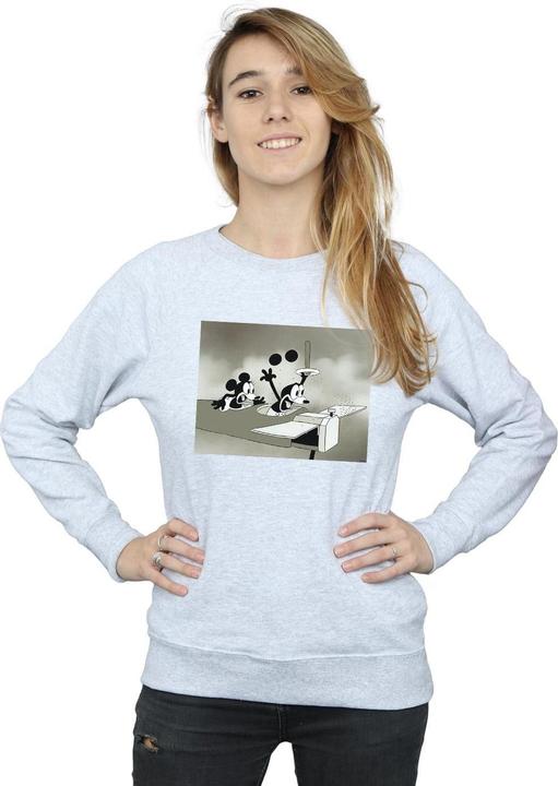 Actual product image Disney Womens/Ladies Mickey Mouse Crazy Pilot Sweatshirt (XL)