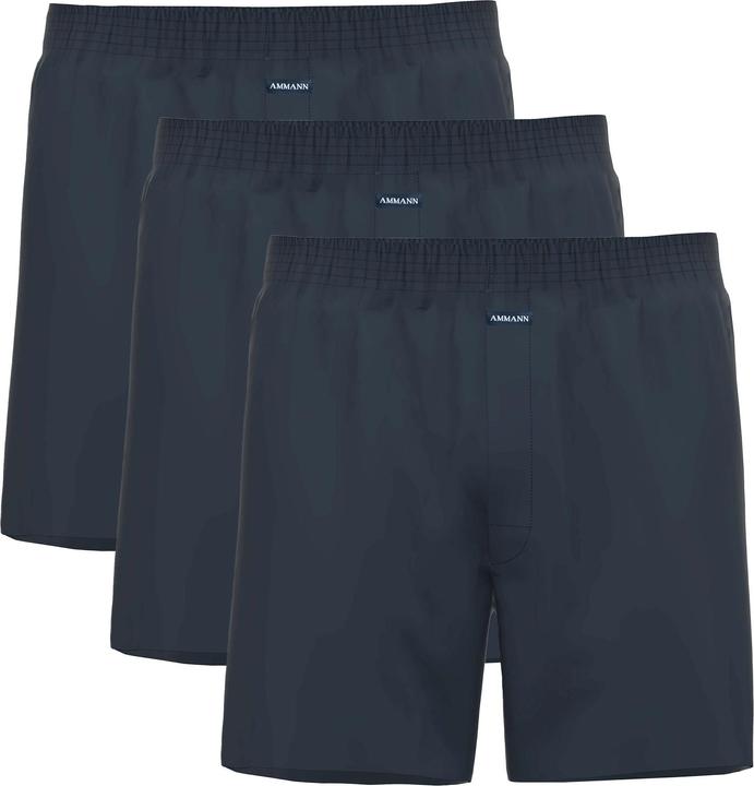 Ammann Boxershort Casual Bequem sitzend Basic Cotton Boxer Short 3P (XXL, 3er Pack)