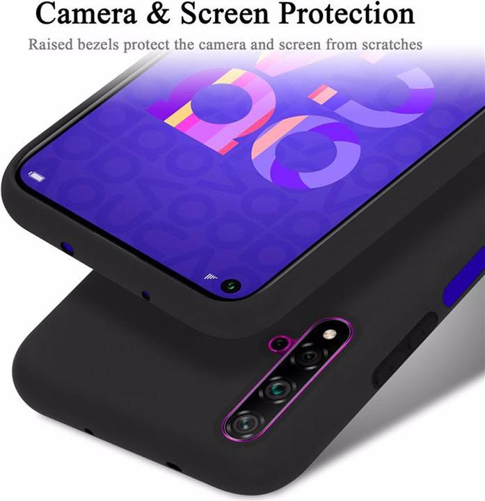 Actual product image Cadorabo TPU Liquid Silicone Case Cover (Huawei Nova 5T, Honor 20s, Huawei P20)