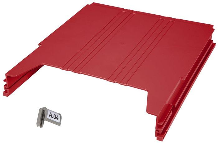 Image du produit Eichner Trieur mural BIG, pour format A4, hauteur utile 34 mm, bac rouge. (A4)