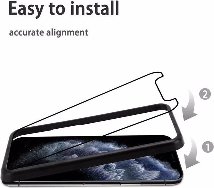 Actual product image Cadorabo Full screen display protection glass with installation guide (3 Piece, Apple iPhone 11 Pro Max)