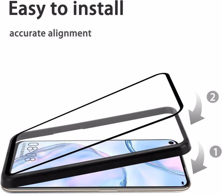 Productafbeelding Cadorabo Volledig schermbeschermend glas met installatiehulp (3 Stuk, Huawei P40 Lite)