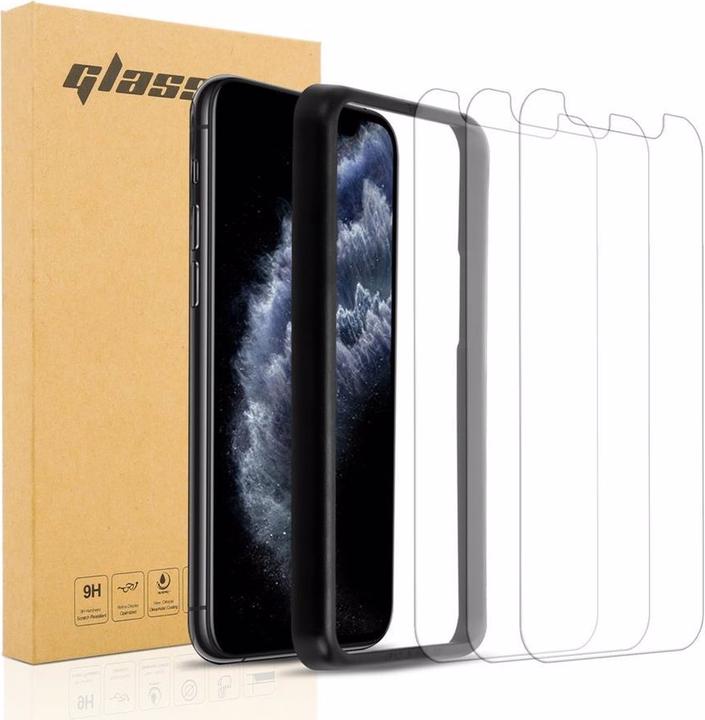 Immagine prodotto Cadorabo Vetro di protezione del display con aiuto per l'installazione (3 Pezzo/i, Apple iPhone 11 Pro Max)