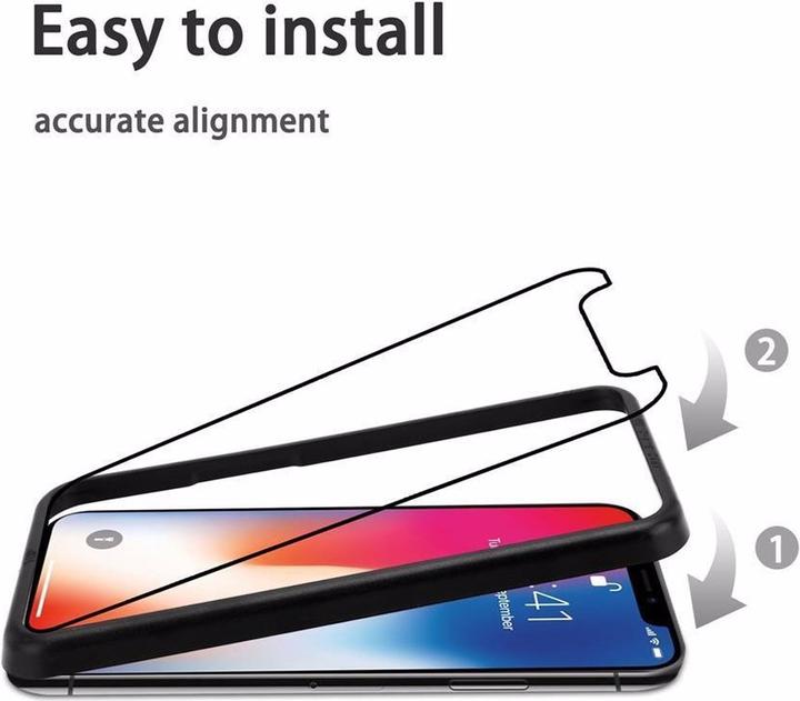 Actual product image Cadorabo Full screen display protection glass with installation guide (3 Piece, Apple iPhone XR)